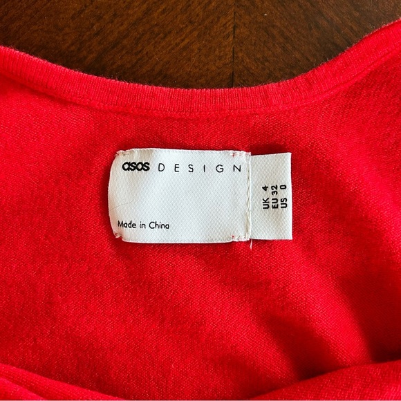 ASOS | Red Open Back Turtle Neck Sweater - Picture 6 of 7